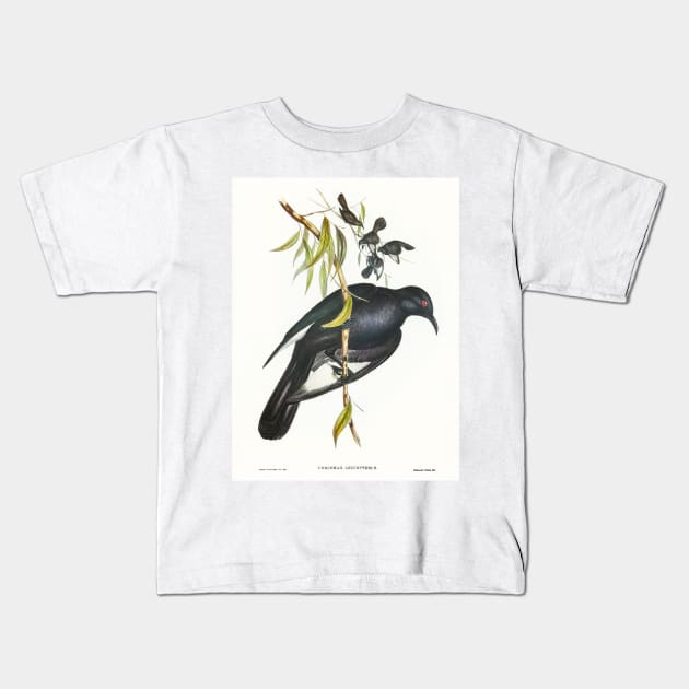 White-winged Chough Kids T-Shirt by WAITE-SMITH VINTAGE ART